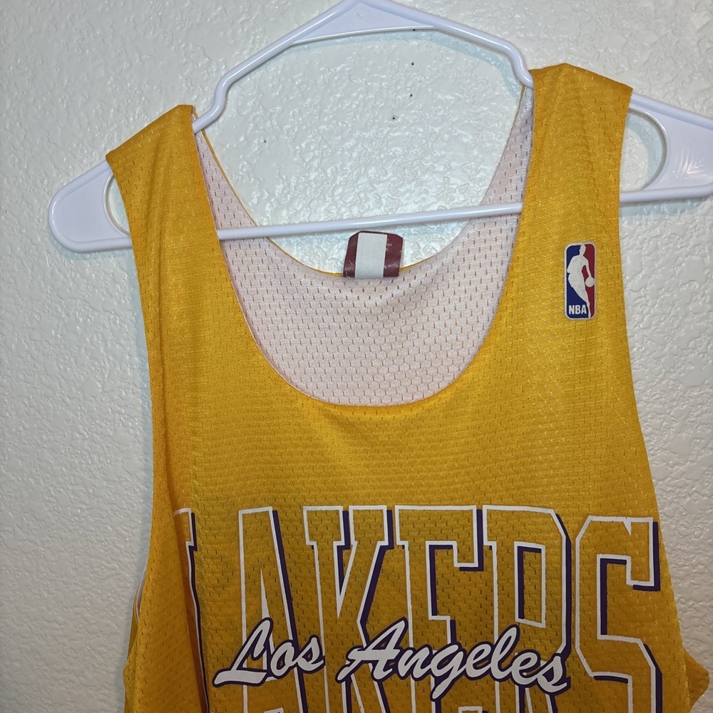Los Angeles Lakers‎ Jersey Mitchell & Ness Reversible NBA Basketball Jersey L - Picture 15 of 16